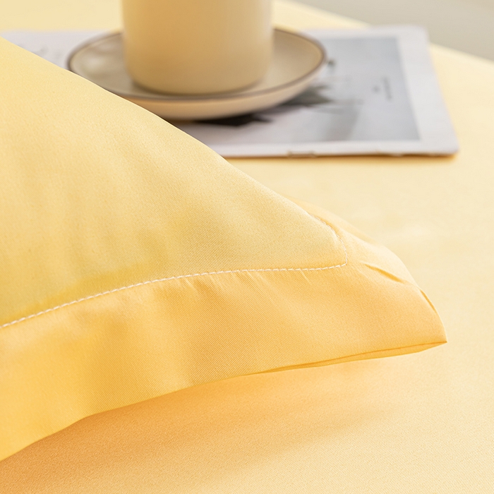 91家纺网 家纺一手货源 找家纺 潮邦创意家居 2025新款亲肤活性印染水洗真丝床垫凉席单床笠 柠檬黄