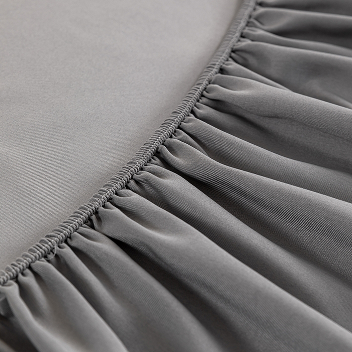 91家纺网 家纺一手货源 找家纺 潮邦创意家居 2025新款亲肤活性印染水洗真丝床垫凉席单床笠 太空灰