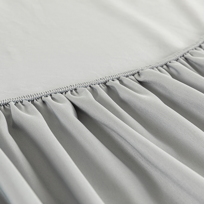 91家纺网 家纺一手货源 找家纺 潮邦创意家居 2025新款亲肤活性印染水洗真丝床垫凉席单床笠 岩石灰