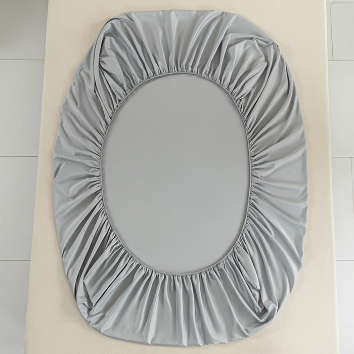 91家纺网 家纺一手货源 找家纺 潮邦创意家居 2025新款亲肤活性印染水洗真丝床垫凉席单床笠 岩石灰