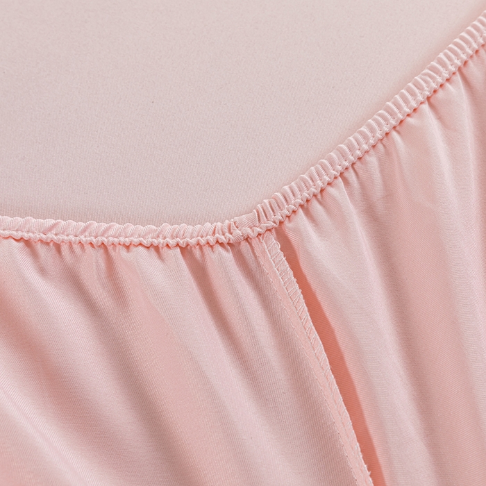 91家纺网 家纺一手货源 找家纺 潮邦创意家居 2025新款亲肤活性印染水洗真丝床垫凉席单床笠 樱花粉