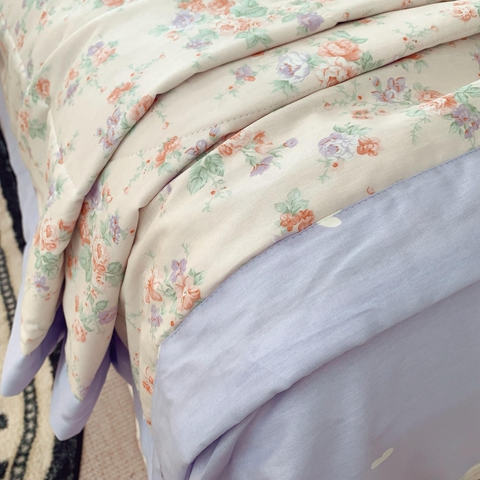 91家纺网 家纺一手货源 找家纺 莱豫家纺 2025春夏新款纯棉全棉夏被夏凉被四件套  语曼