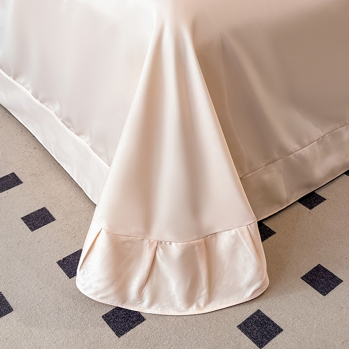 91家纺网 家纺一手货源 找家纺 澳梵家居 2025新款雪莲天丝法式提花夏被四件套-浪漫香榭 浪漫香榭-香槟粉