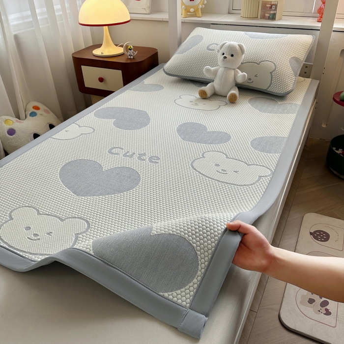 91家纺网 家纺一手货源 找家纺 （总）爱思凯家纺 2025新款【学生】豆豆席-灵萌系列-床席款