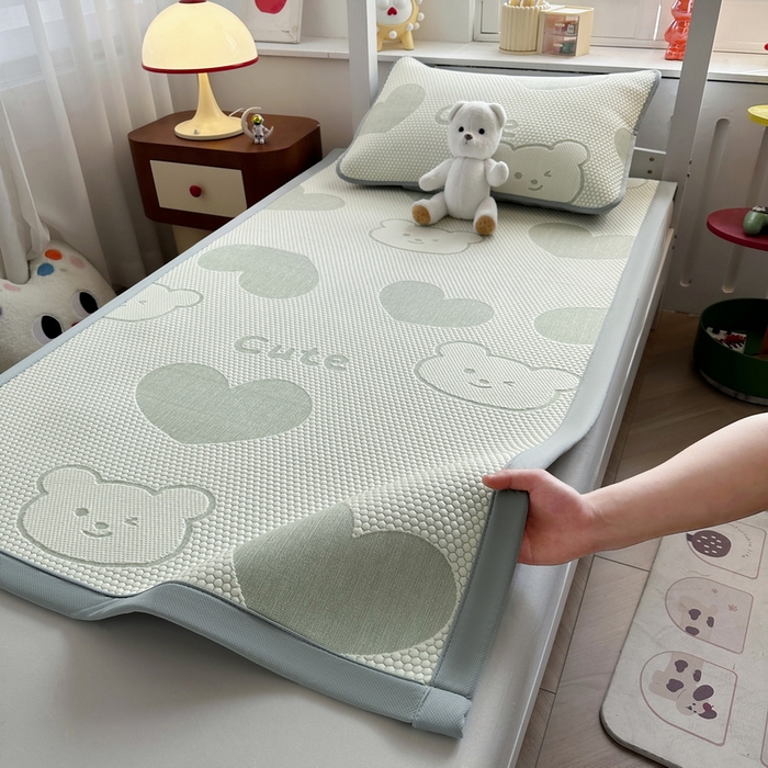 91家纺网 家纺一手货源 找家纺 （总）爱思凯家纺 2025新款【学生】豆豆席-灵萌系列-床席款