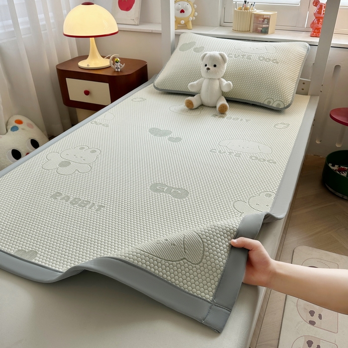 91家纺网 家纺一手货源 找家纺 （总）爱思凯家纺 2025新款【学生】豆豆席-灵萌系列-床席款