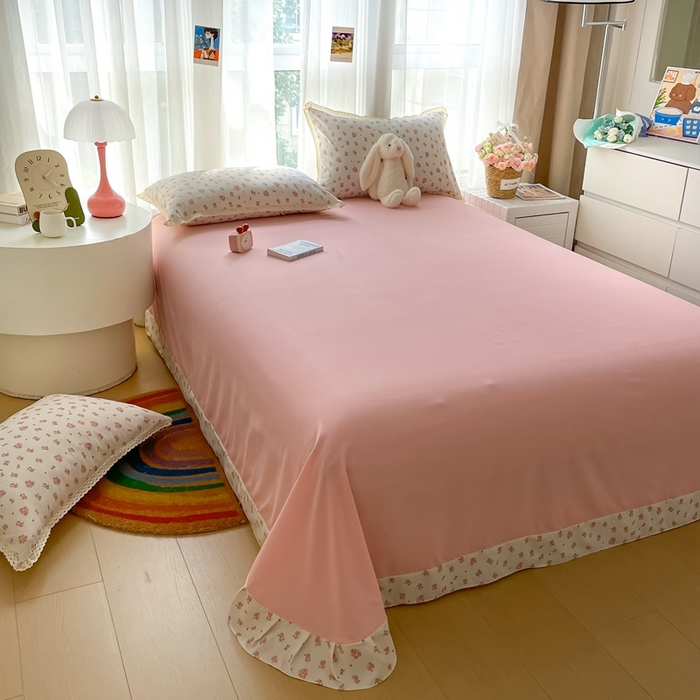 91家纺网 家纺一手货源 找家纺 仟网汇 2025新款针织双层纱镂空花边夏被夏凉被空调被四件套 镂空系列-复古玫瑰