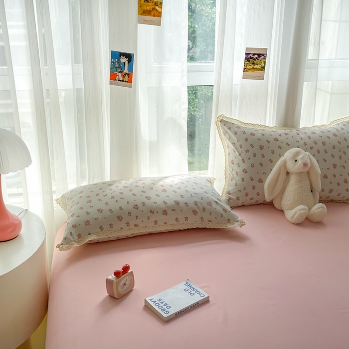 91家纺网 家纺一手货源 找家纺 仟网汇 2025新款针织双层纱镂空花边夏被夏凉被空调被四件套 镂空系列-复古玫瑰