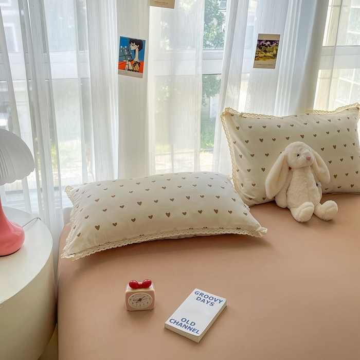 91家纺网 家纺一手货源 找家纺 仟网汇 2025新款针织双层纱镂空花边夏被夏凉被空调被四件套 镂空系列-甜心