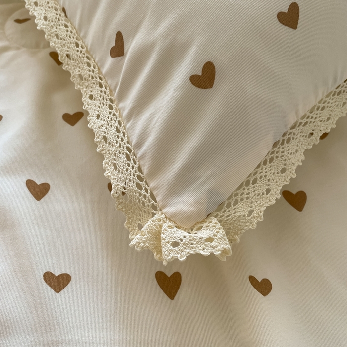 91家纺网 家纺一手货源 找家纺 仟网汇 2025新款针织双层纱镂空花边夏被夏凉被空调被四件套 镂空系列-甜心