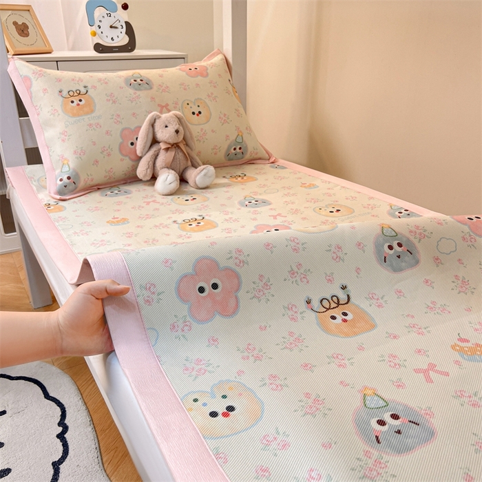 91家纺网 家纺一手货源 找家纺 久云居 2025新款冰藤席宿舍凉席席子 粘豆包