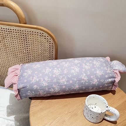 91家纺网 家纺一手货源 找家纺 （总）伟邦枕芯 2025新款全棉双层纱小碎花兔兔荞麦枕