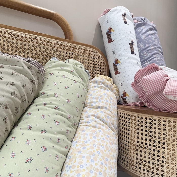 91家纺网 家纺一手货源 找家纺 （总）伟邦枕芯 2025新款全棉双层纱小碎花兔兔荞麦枕