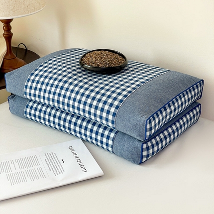 91家纺网 家纺一手货源 找家纺 （总）金牛枕芯 2025新款全棉水洗棉色织荞麦枕头枕芯