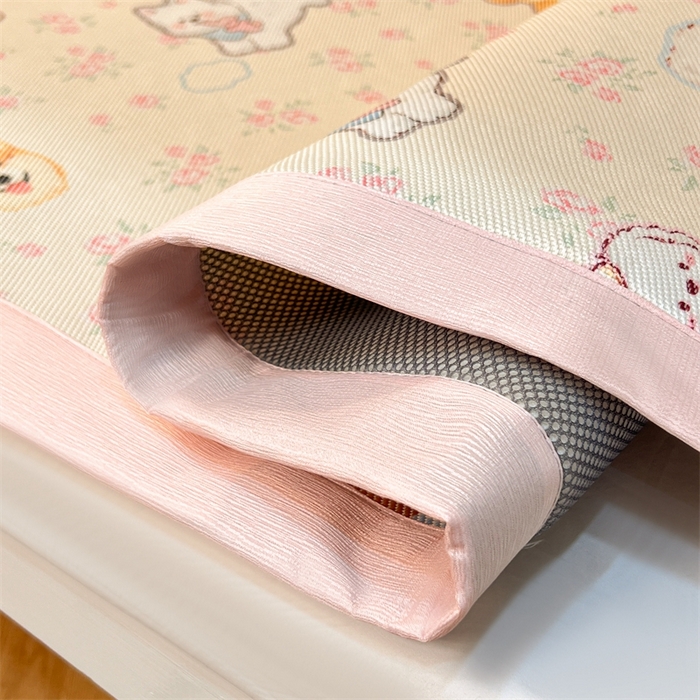 91家纺网 家纺一手货源 找家纺 久云居 2025新款冰藤席宿舍凉席席子 动物乐园