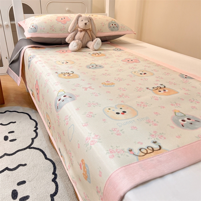 91家纺网 家纺一手货源 找家纺 久云居 2025新款冰藤席宿舍凉席席子 粘豆包