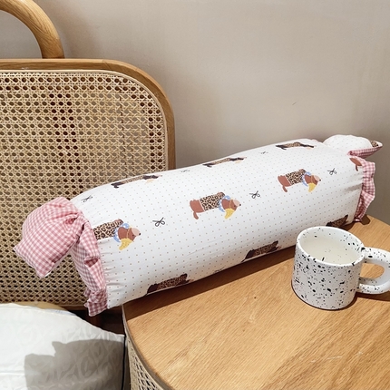 91家纺网 家纺一手货源 找家纺 （总）伟邦枕芯 2025新款全棉双层纱小碎花兔兔荞麦枕