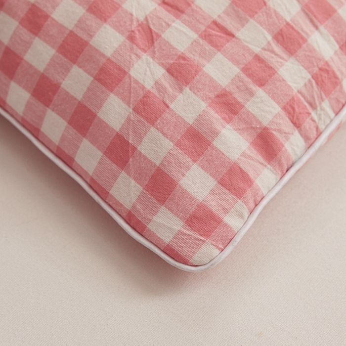 91家纺网 家纺一手货源 找家纺 （总）幸运草 2025新款格子卡通儿童纯荞麦枕头夏季幼儿园小学生全荞麦壳枕芯