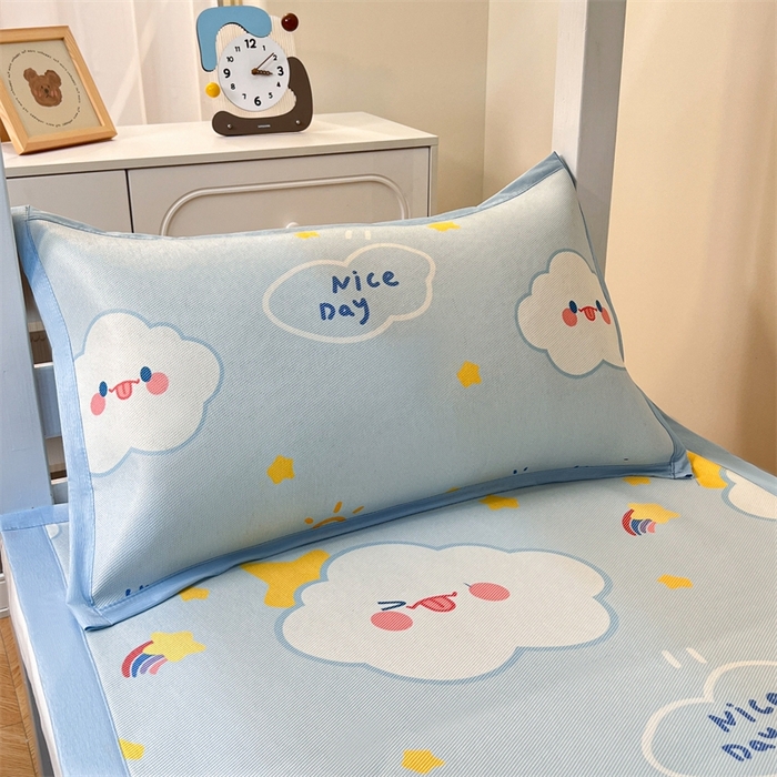 91家纺网 家纺一手货源 找家纺 久云居 2025新款冰藤席宿舍凉席席子 萌朵