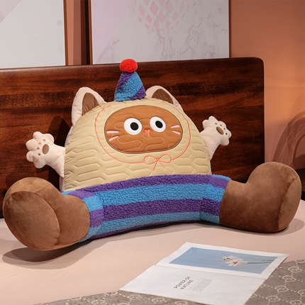 91家纺网 家纺一手货源 找家纺 （总）仟亿莱 2025新款小手大开趣味乳胶拥抱式腰靠