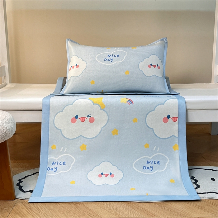 91家纺网 家纺一手货源 找家纺 久云居 2025新款冰藤席宿舍凉席席子 萌朵