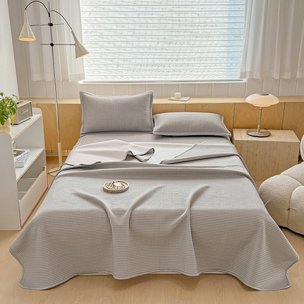 91家纺网 家纺一手货源 找家纺 （总）金盛纺 2025新款A类华夫格冰豆豆夏被夏凉被空调被可机水洗