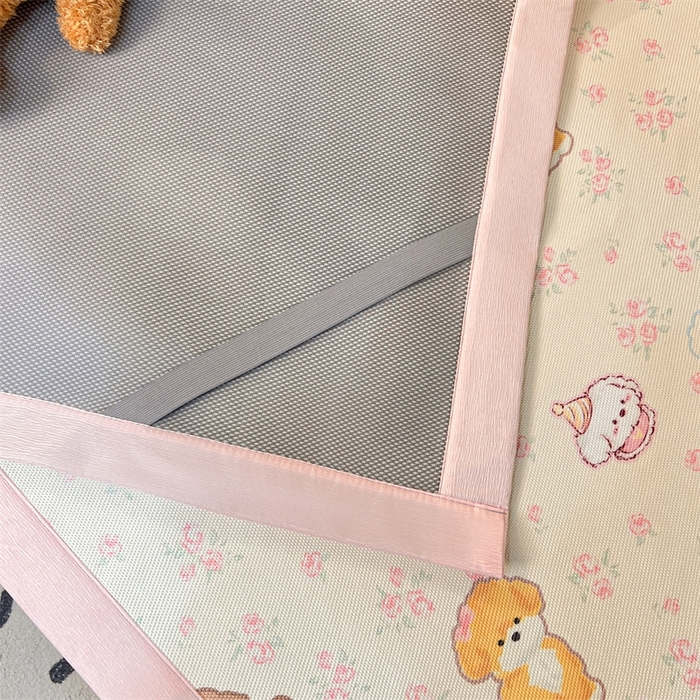 91家纺网 家纺一手货源 找家纺 久云居 2025新款冰藤席宿舍凉席席子 动物乐园