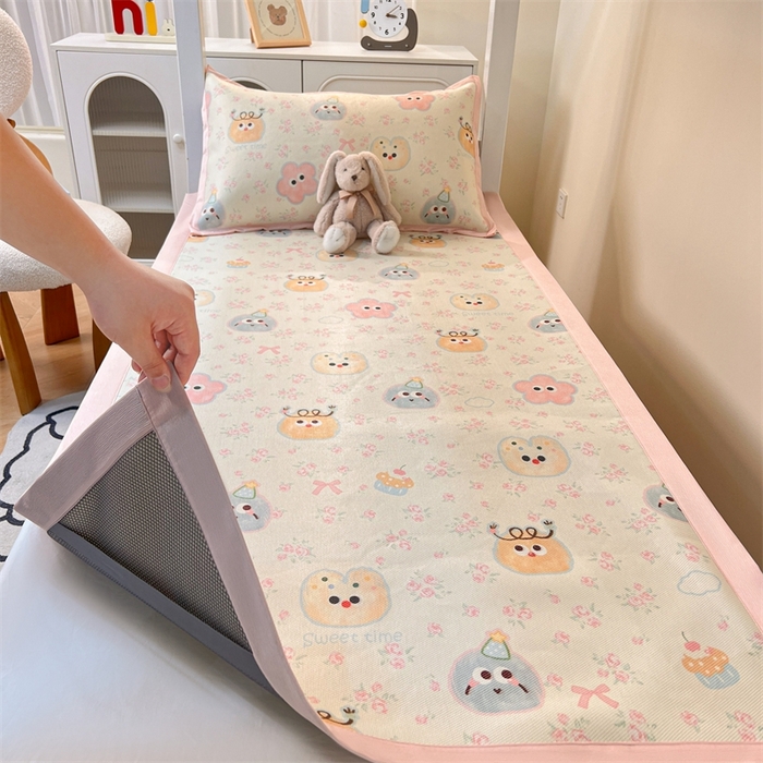 91家纺网 家纺一手货源 找家纺 久云居 2025新款冰藤席宿舍凉席席子 粘豆包