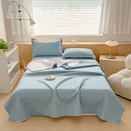 金盛纺 2025新款A类华夫格冰豆豆夏被夏凉被空调被可机水洗 华夫格-兰