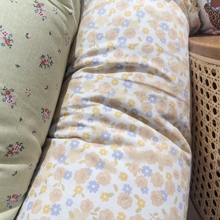 91家纺网 家纺一手货源 找家纺 （总）伟邦枕芯 2025新款全棉双层纱小碎花兔兔荞麦枕