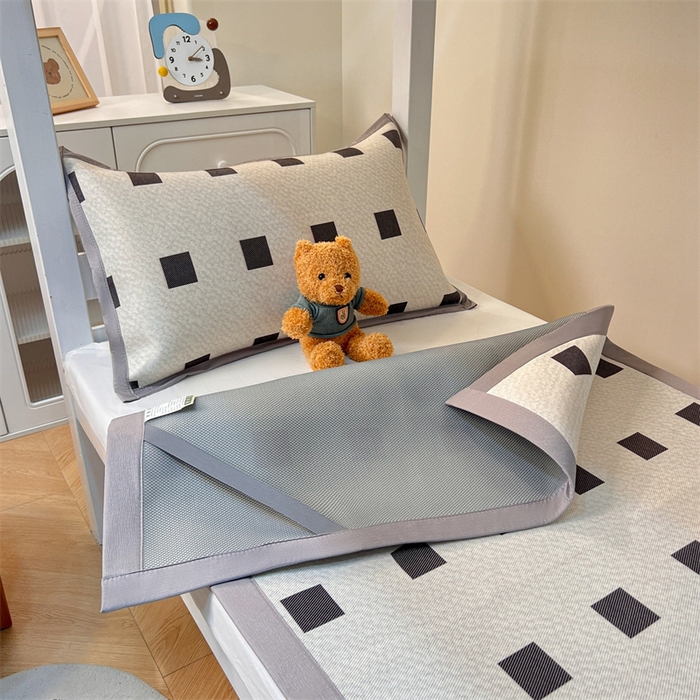 91家纺网 家纺一手货源 找家纺 久云居 2025新款冰藤席宿舍凉席席子 甘棋盘格