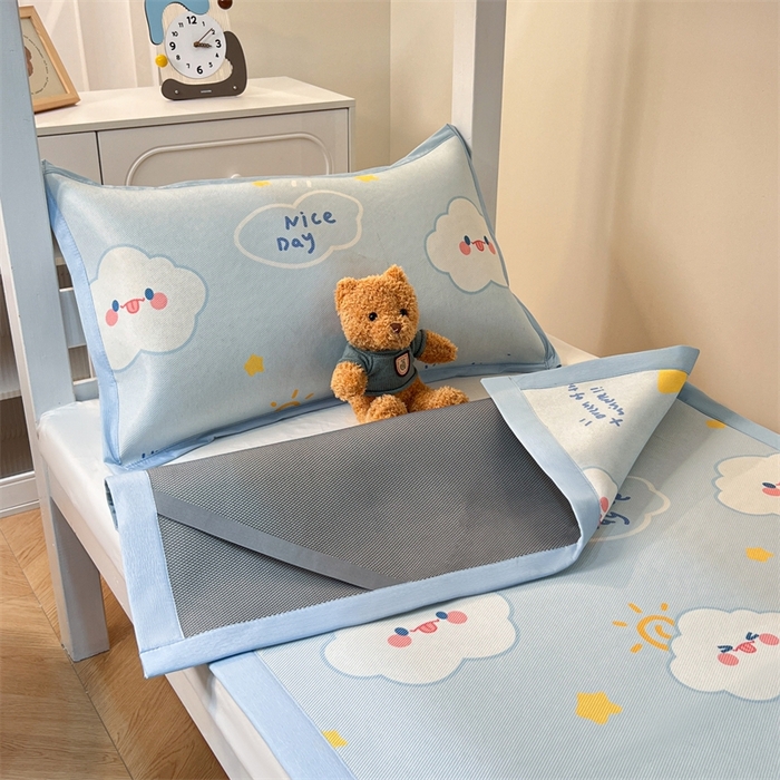 91家纺网 家纺一手货源 找家纺 久云居 2025新款冰藤席宿舍凉席席子 萌朵