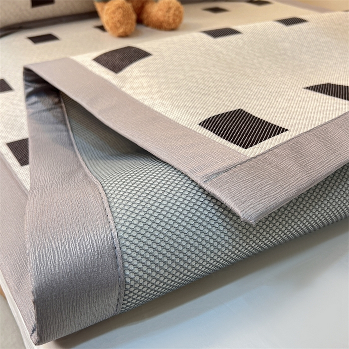 91家纺网 家纺一手货源 找家纺 久云居 2025新款冰藤席宿舍凉席席子 甘棋盘格