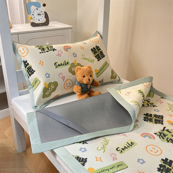 91家纺网 家纺一手货源 找家纺 久云居 2025新款冰藤席宿舍凉席席子 放下焦绿