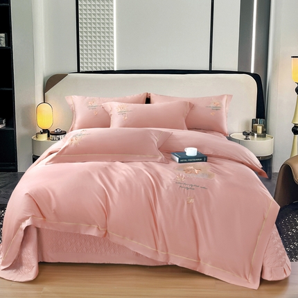 91家纺网 家纺一手货源 找家纺 （总）OL家纺 2025新款100支天丝棉居家轻奢床盖夹棉防滑四件套
