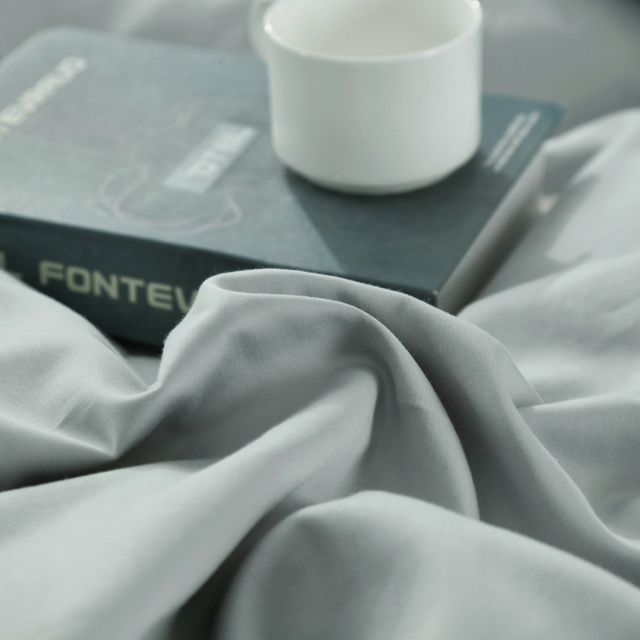 91家纺网 家纺一手货源 找家纺 OL家纺 2025新款100支天丝棉居家轻奢床盖夹棉防滑四件套 月落灰