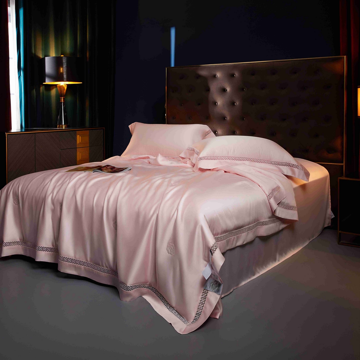 91家纺网 家纺一手货源 找家纺 米多多 2025新款天丝蚕丝夏被【含30%蚕丝】 樱花粉