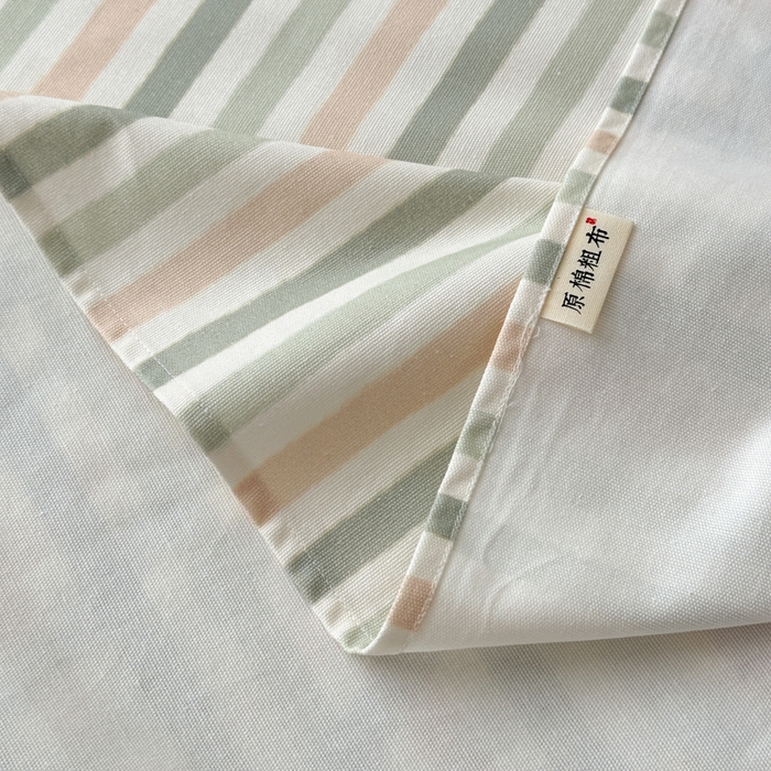 91家纺网 家纺一手货源 找家纺 如意朵 2025全棉老粗布刺绣床单系列 小萌宝