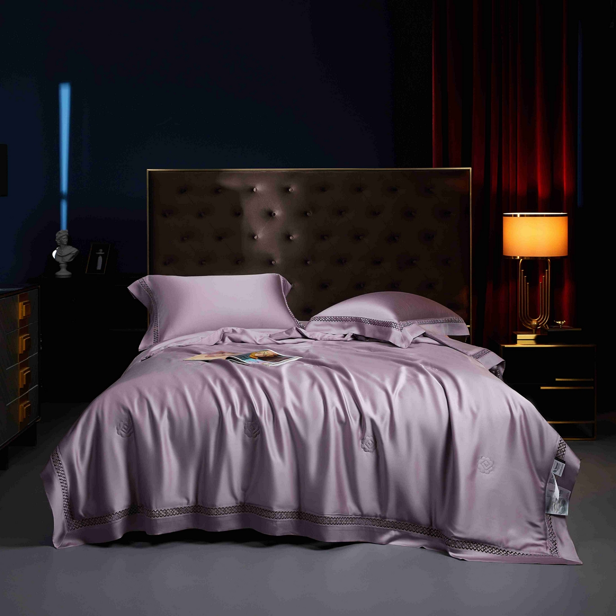 91家纺网 家纺一手货源 找家纺 米多多 2025新款天丝蚕丝夏被【含30%蚕丝】 芋泥紫