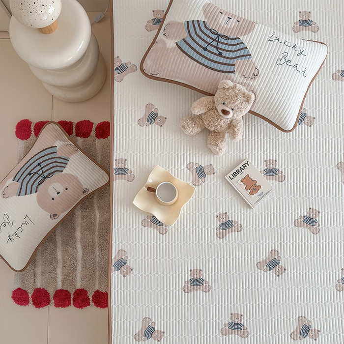 91家纺网 家纺一手货源 找家纺 RYB红黄兰 2025新款INS原创超萌卡通锦氨冰皮夏被夏凉被空调被 奶油小熊