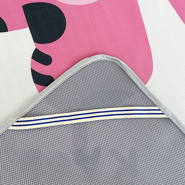 91家纺网 家纺一手货源 找家纺 RYB红黄兰 2025新款INS原创超萌卡通大版碳光冰丝凉席三明治空调席三件套席子 粉兔兔