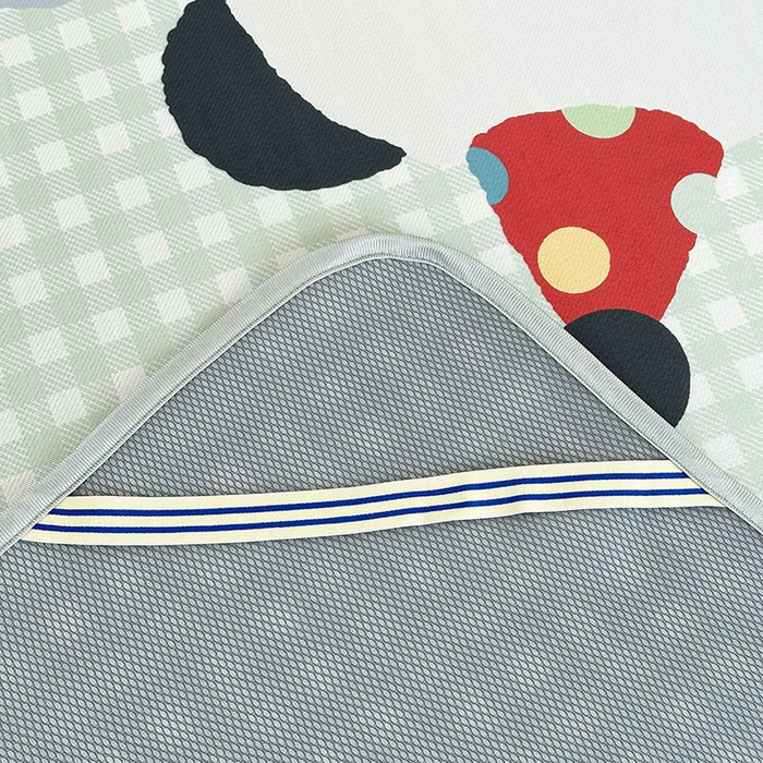 91家纺网 家纺一手货源 找家纺 RYB红黄兰 2025新款INS原创超萌卡通大版碳光冰丝凉席三明治空调席三件套席子 绿格熊猫