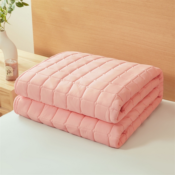 91家纺网 家纺一手货源 找家纺 魅图家纺 2025新款A类原棉防水夹棉床笠 浅玉