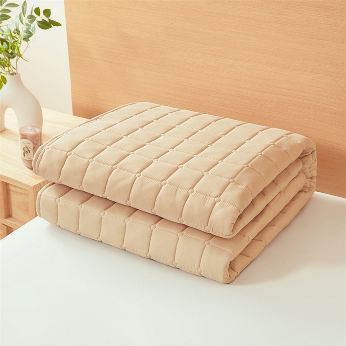 91家纺网 家纺一手货源 找家纺 魅图家纺 2025新款A类原棉防水夹棉床笠 流金