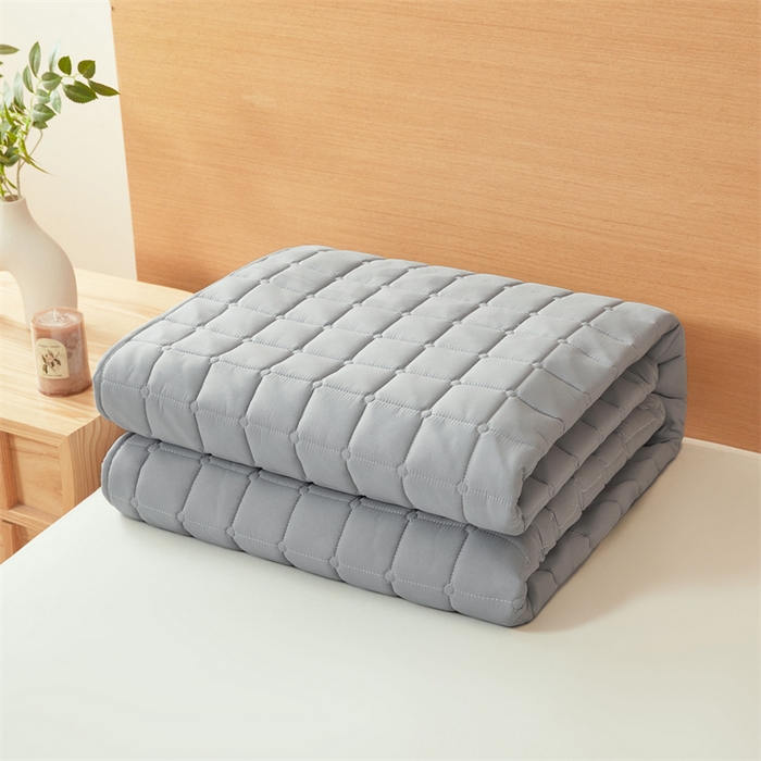 91家纺网 家纺一手货源 找家纺 魅图家纺 2025新款A类原棉防水夹棉床笠 云灰