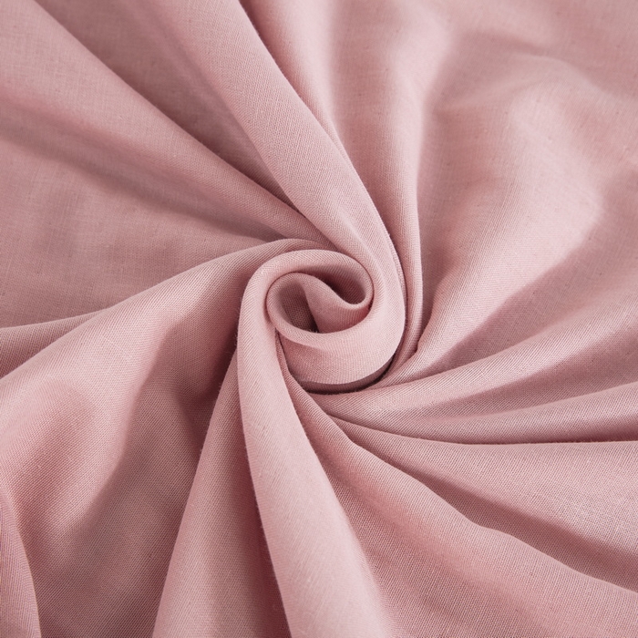 91家纺网 家纺一手货源 找家纺 鲁爱家纺供货 2025新款全棉双层纱绣花四件套 初语-贵妃粉