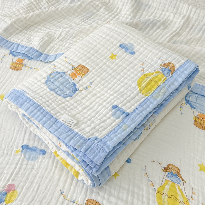 91家纺网 家纺一手货源 找家纺 （总）萌飞 2025新款全棉纯棉六层纱布泡泡纱布毛巾被夏凉被空调被