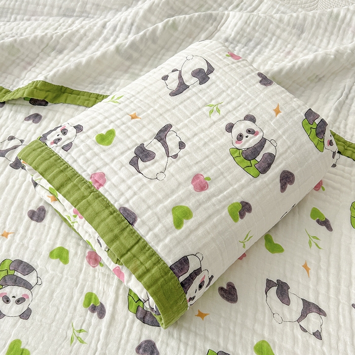 91家纺网 家纺一手货源 找家纺 （总）萌飞 2025新款全棉纯棉六层纱布泡泡纱布毛巾被夏凉被空调被