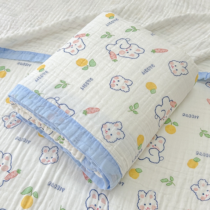 91家纺网 家纺一手货源 找家纺 （总）萌飞 2025新款全棉纯棉六层纱布泡泡纱布毛巾被夏凉被空调被