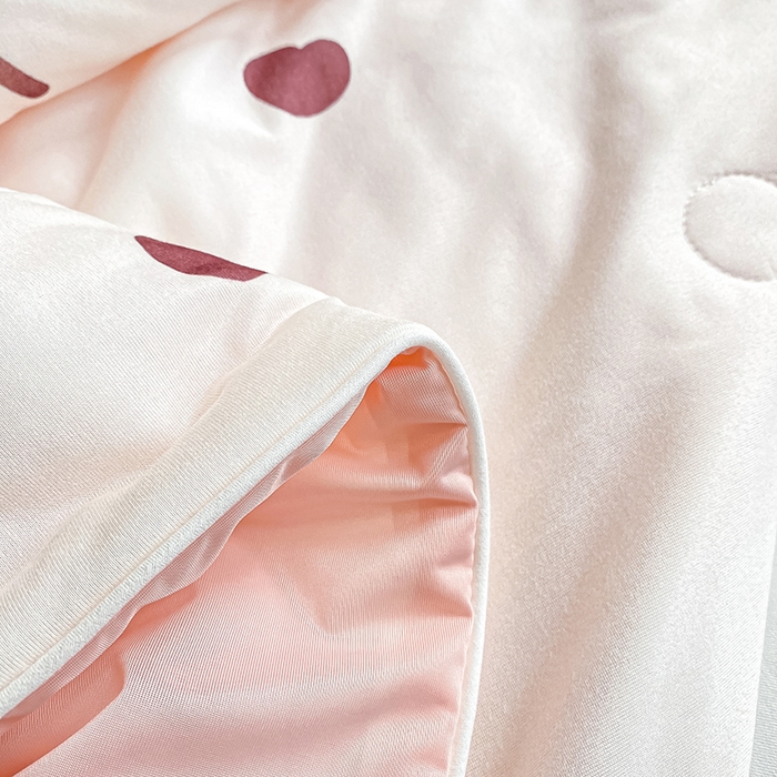 91家纺网 家纺一手货源 找家纺 萌飞 2025新款冷暖双感夏被夏凉被空调被 爱心蝴蝶结